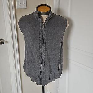 Frontline Men's Zip-Up Vest Gray Large